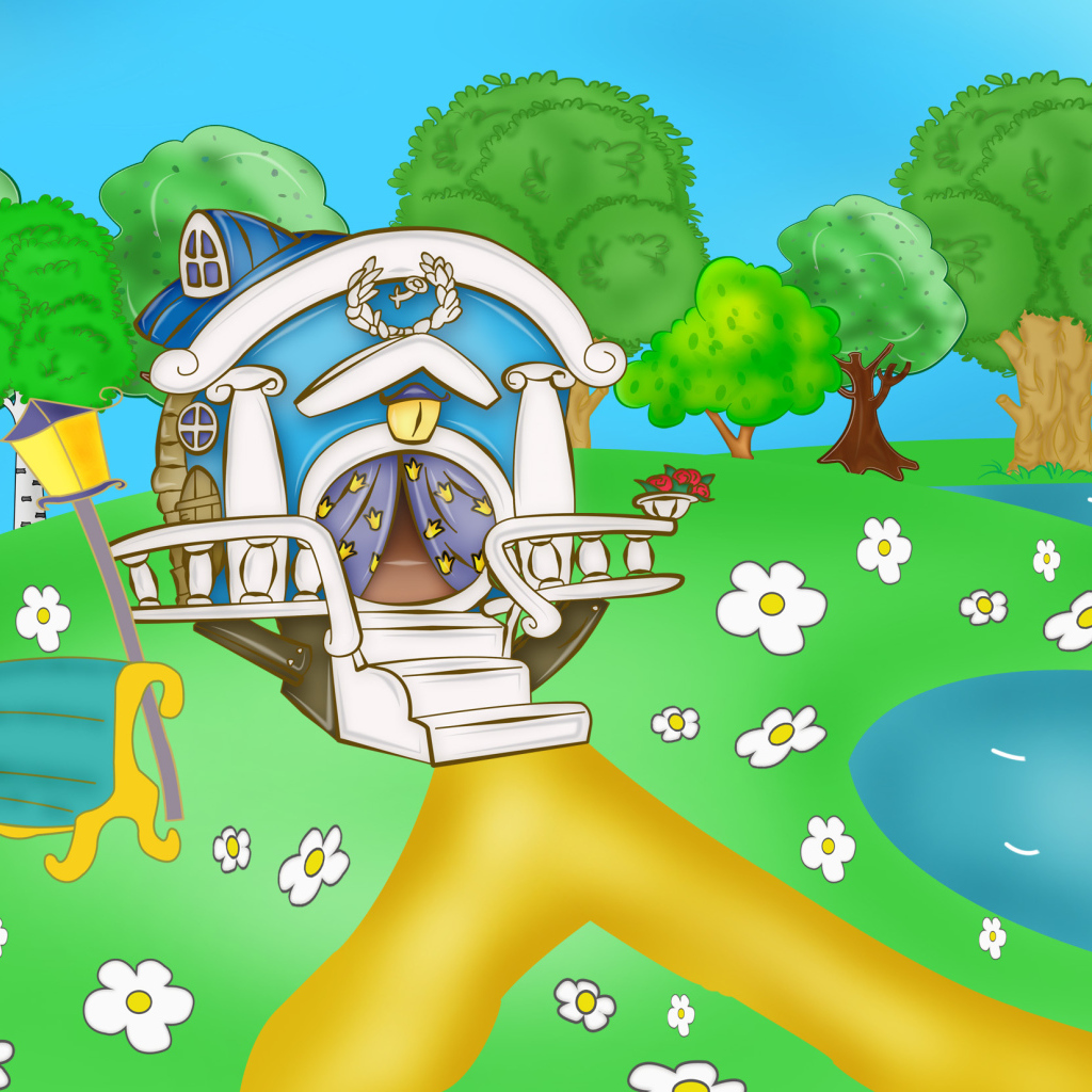 Домик в мультфильме Смешарики