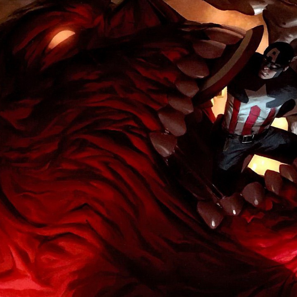 Капитан америка в красном черепе