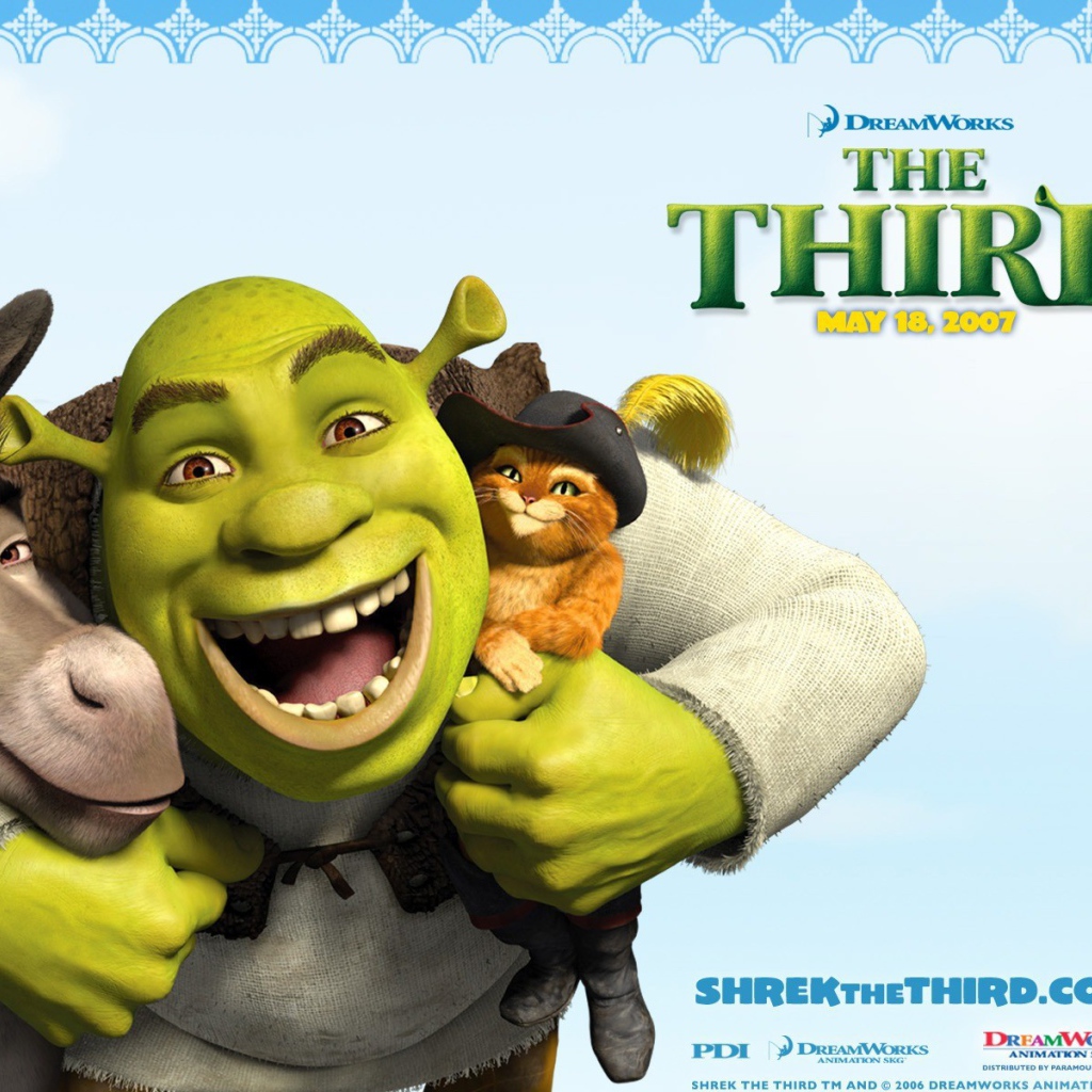 Шрек с ослом и котом