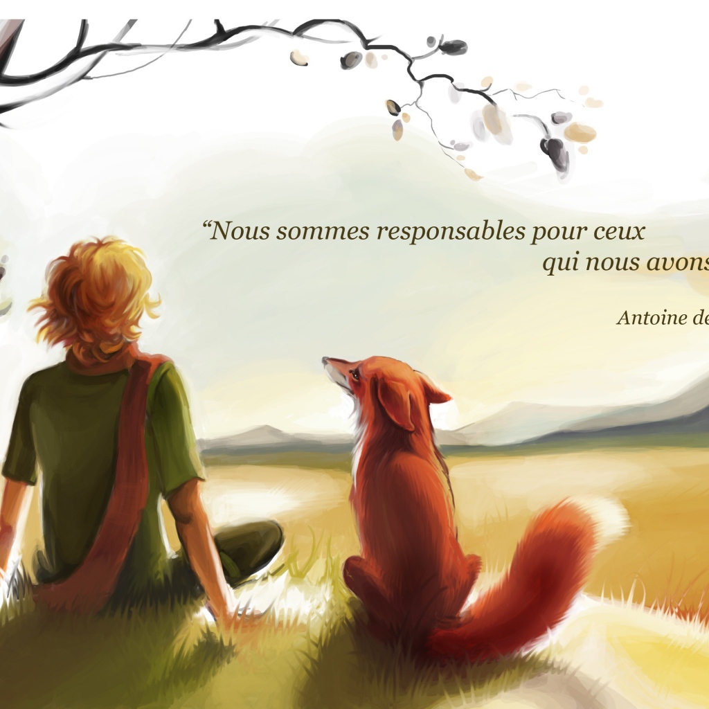 Маленький принц с лисом
