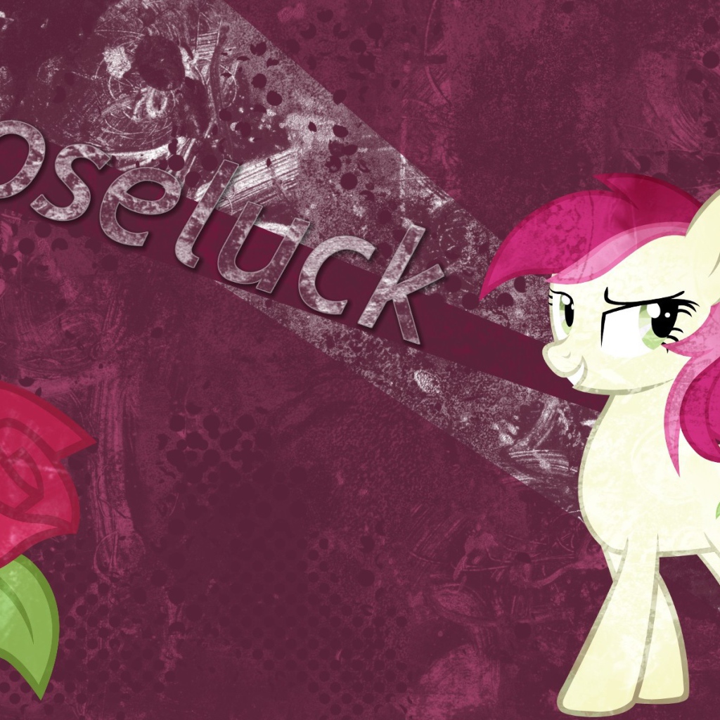 Маленькая пони с розой