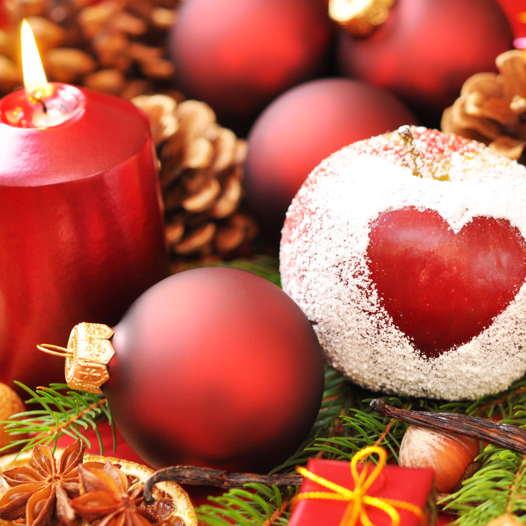 Сердечко на яблоке