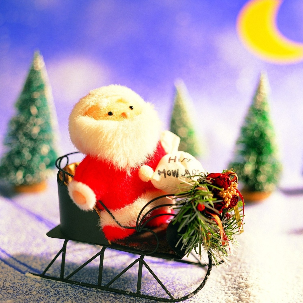 Дед Мороз на санках