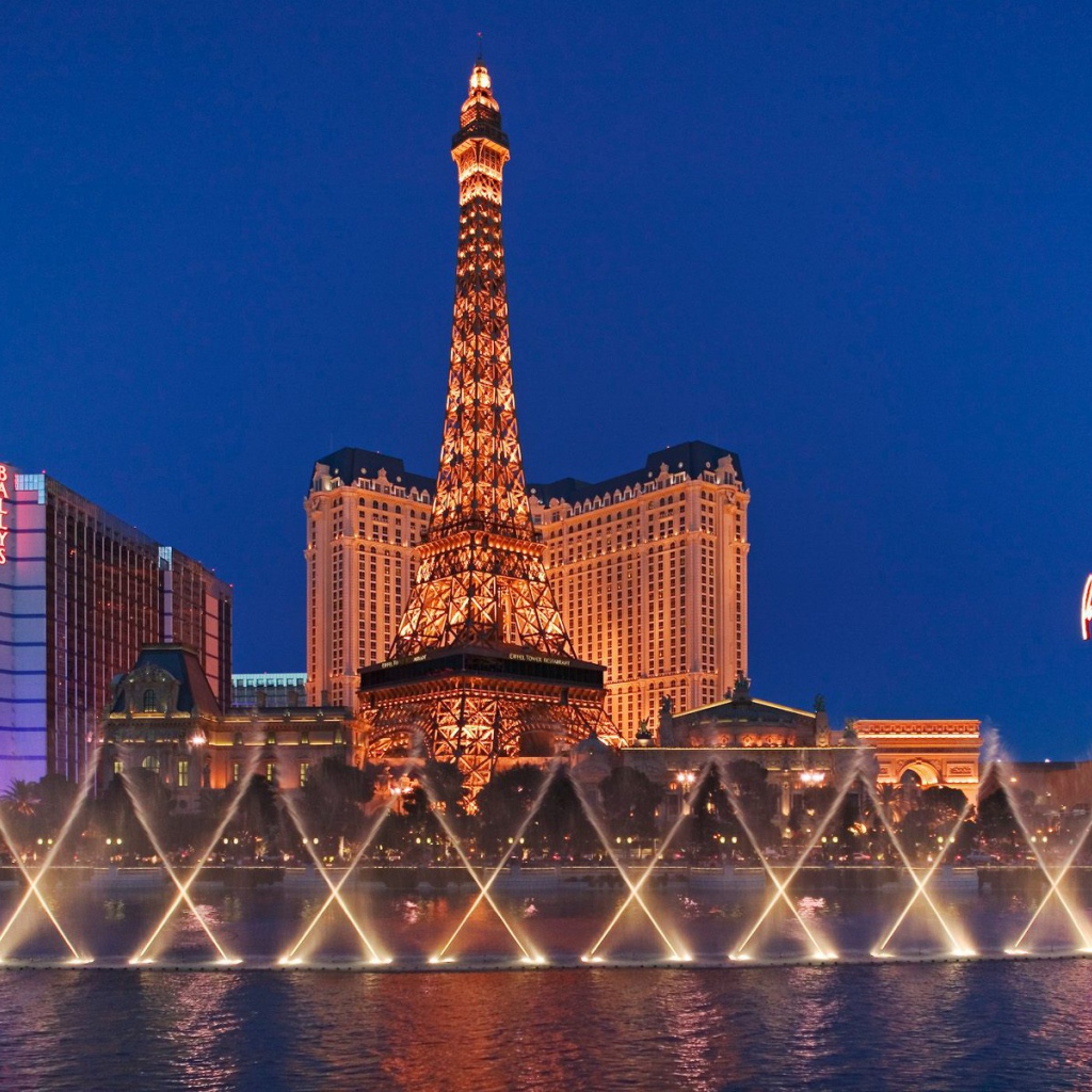 США Лас Вегас вечером