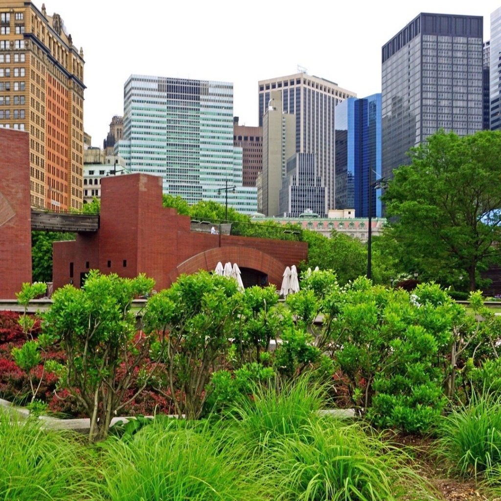 Зеленый уголок в Нью Йорке