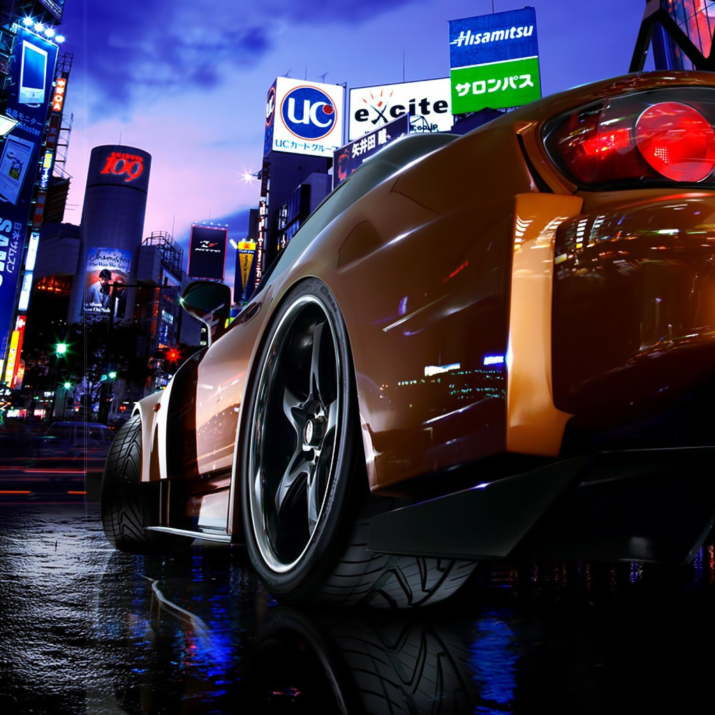 Ночной город в Японии