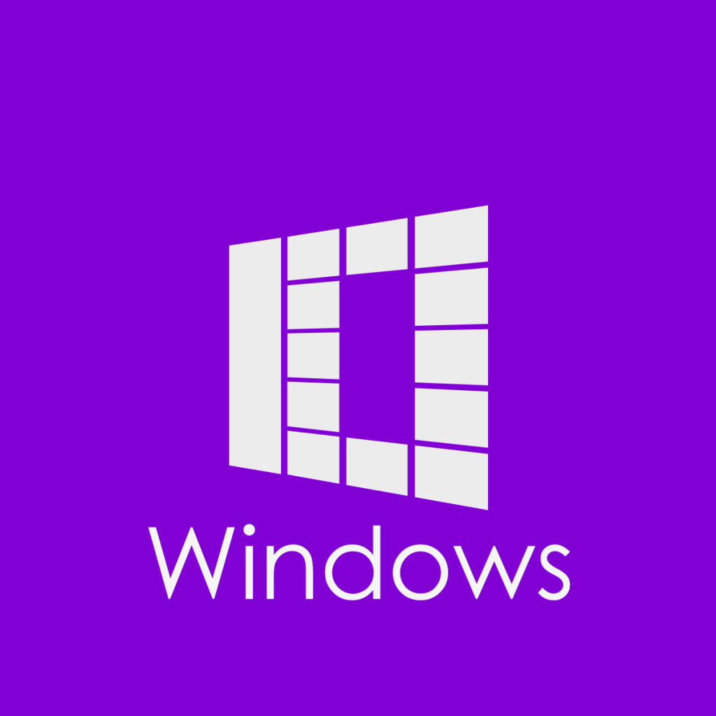 Сиреневый логотип Windows 10