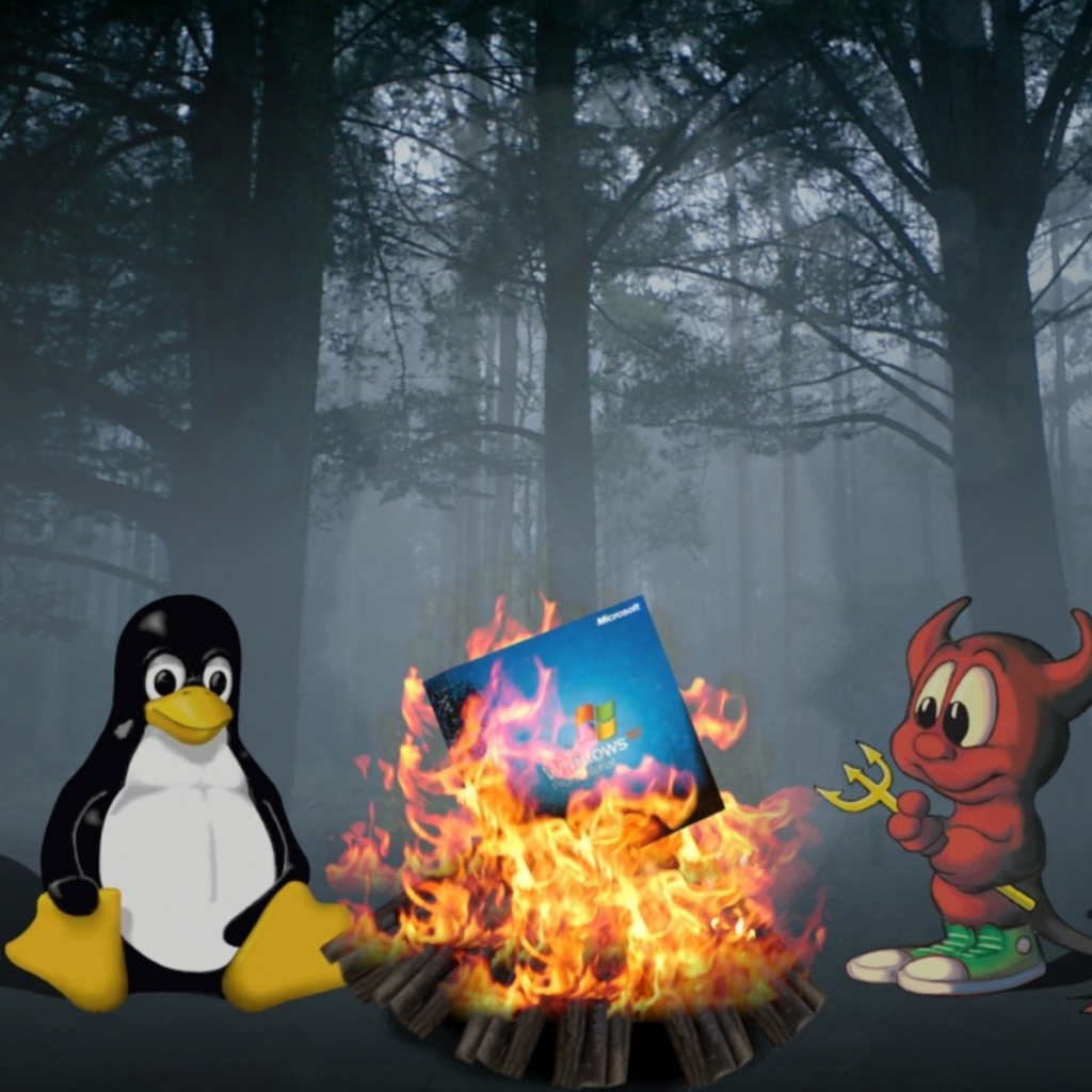 Linux сжигает Windows 