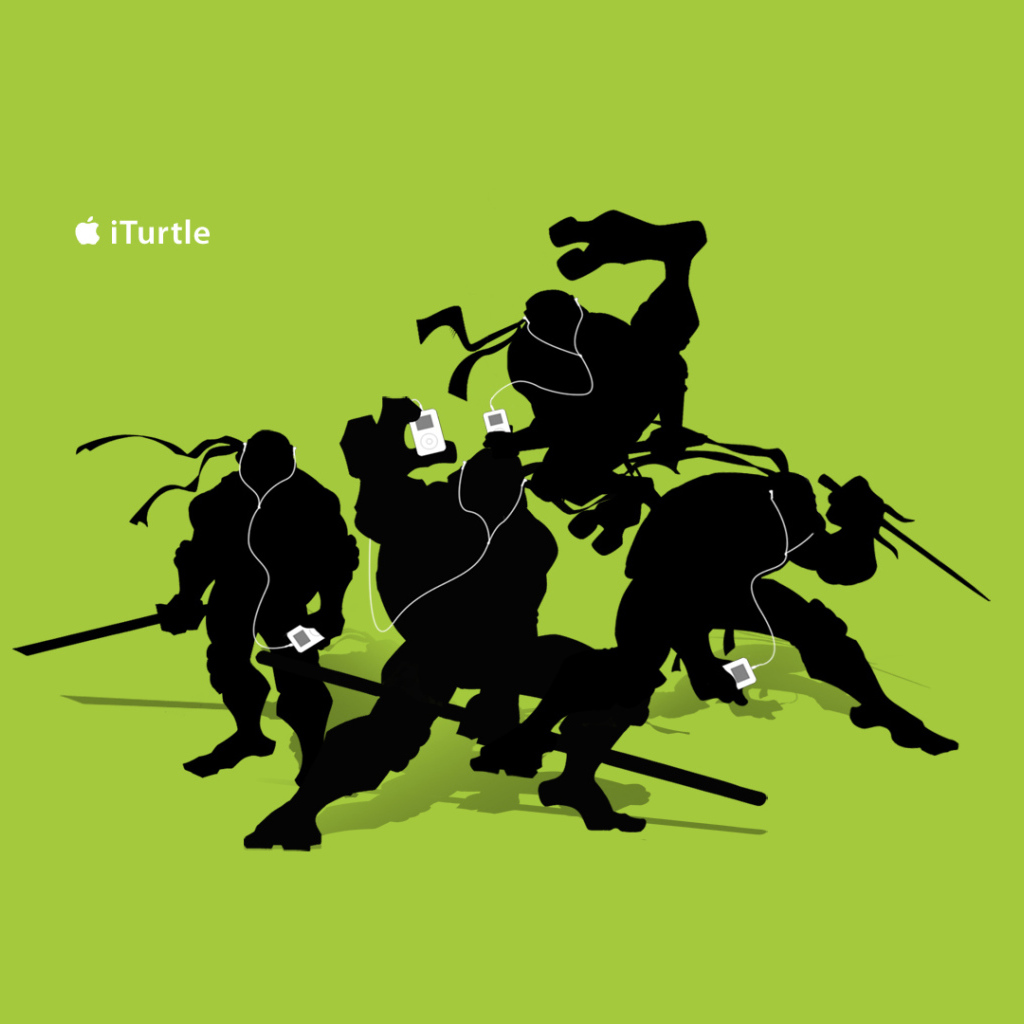 Черепашки ниндзя с наушниками