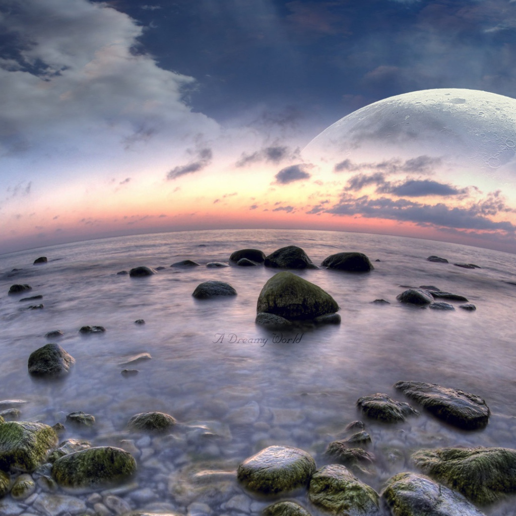 Рыбий пляж в выдуманном мире