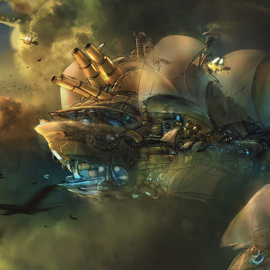 Летучий броненосец стимпанк