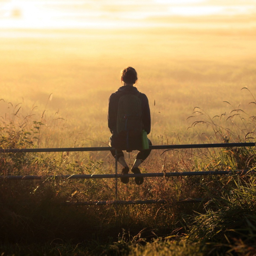 Девушка на заборе