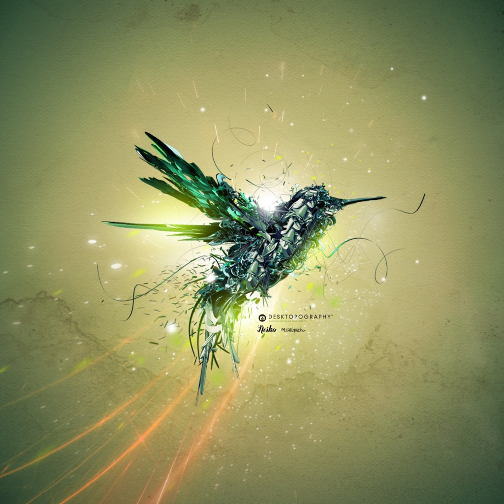 Полет зеленой птицы