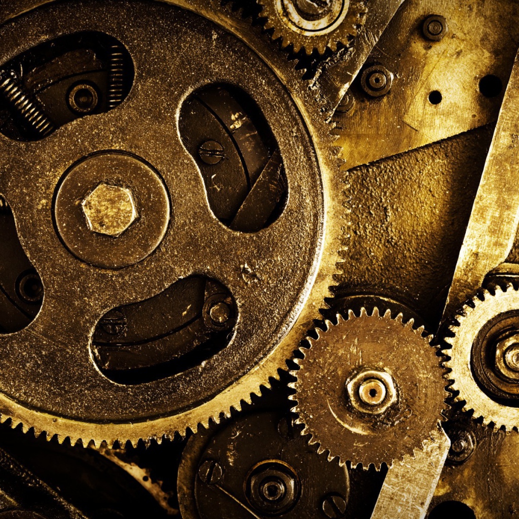 Механизм с шестеренками стимпанк