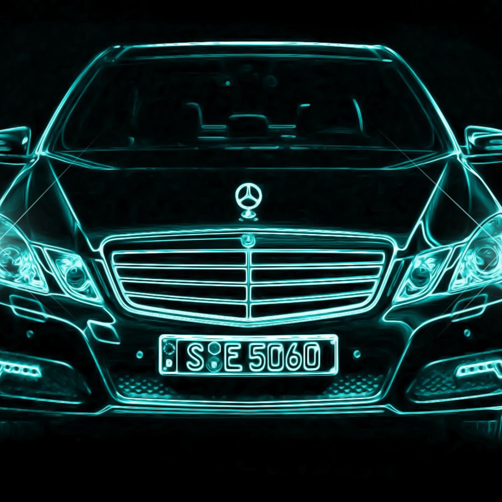 Неоновый Мерседес