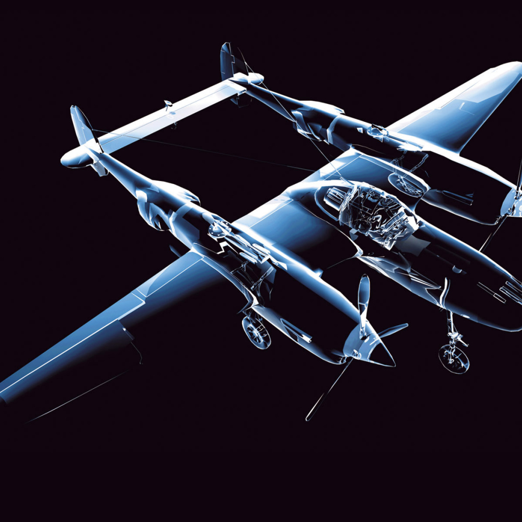 Полет неонового самолета