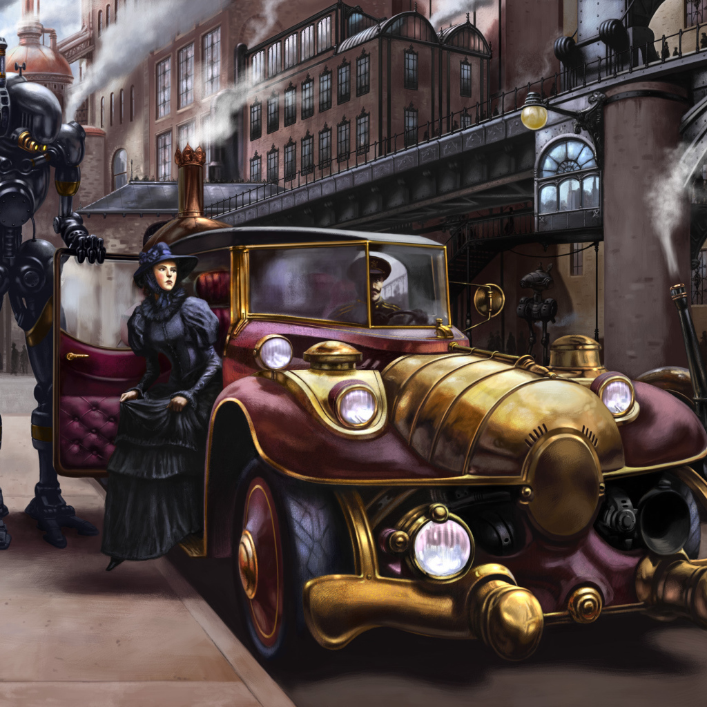 Старый город стимпанк