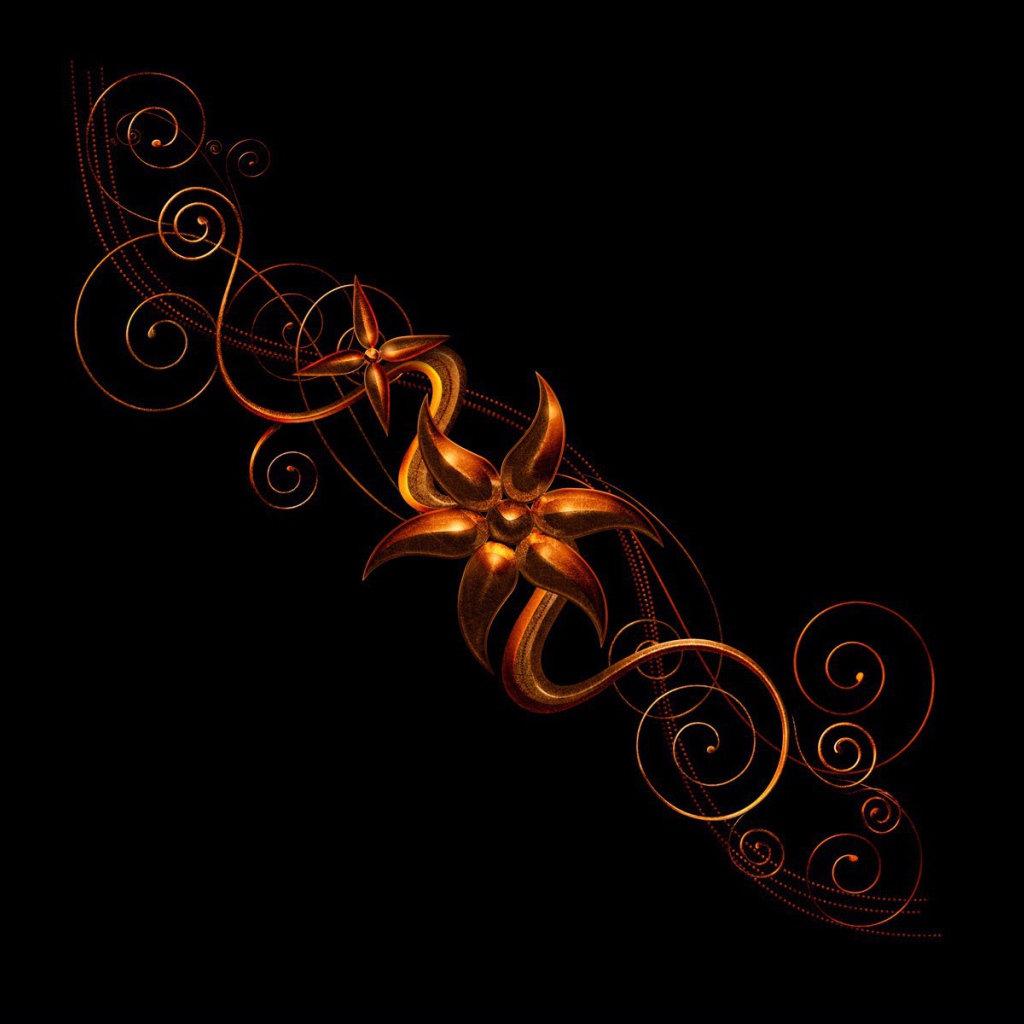 Орнамент на черном фоне