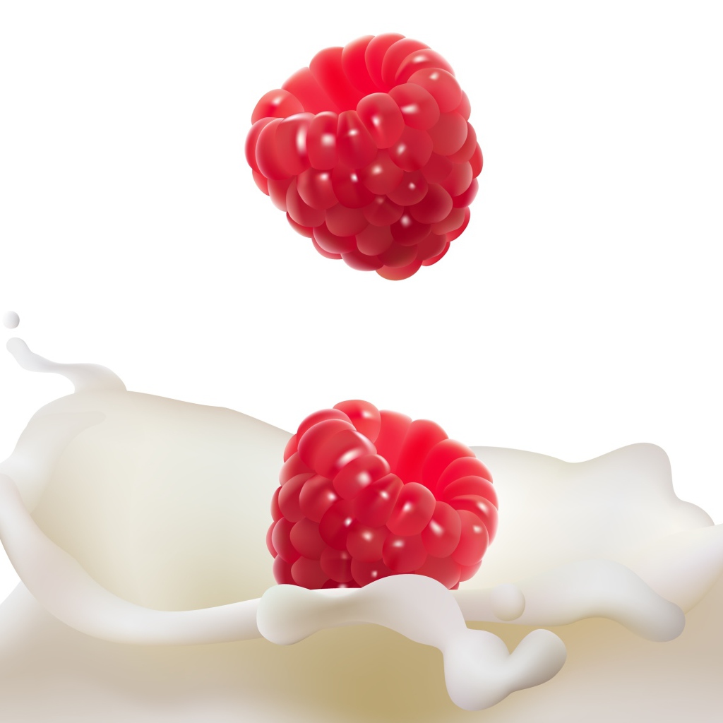 Малина в молоке