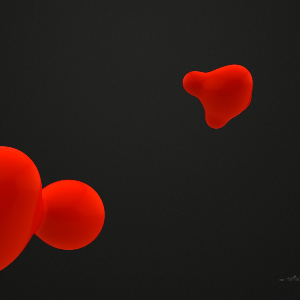 Красные пятна на сером