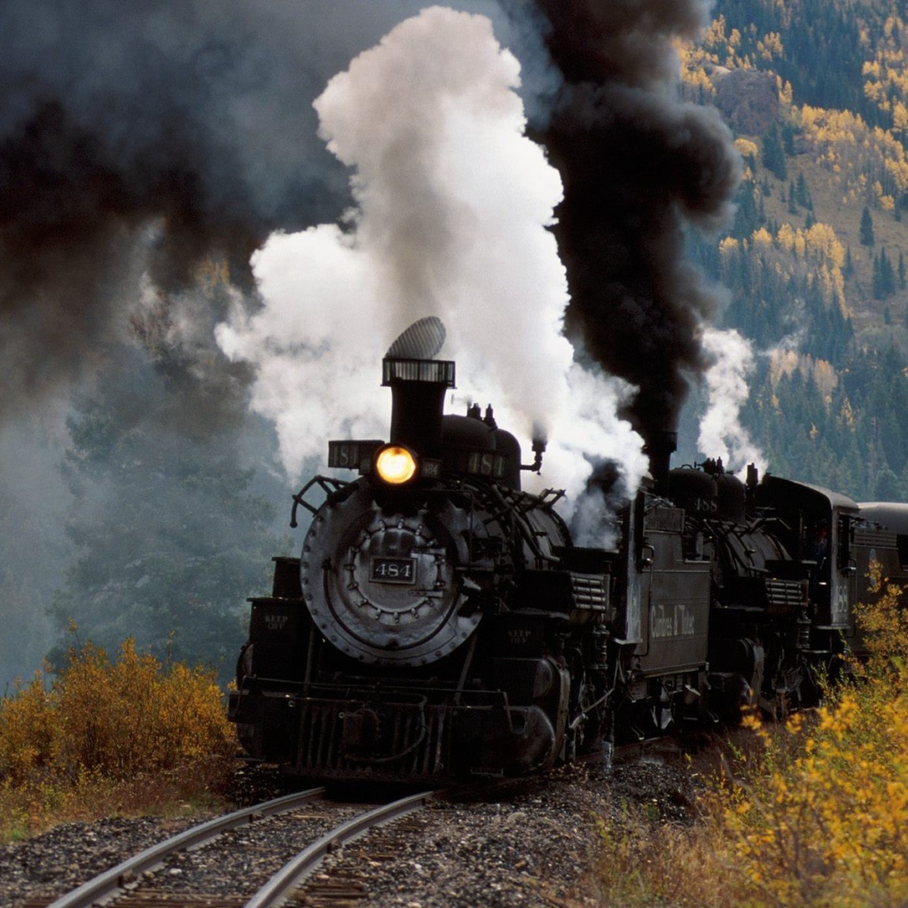 Старый паровоз в Нью Мехико