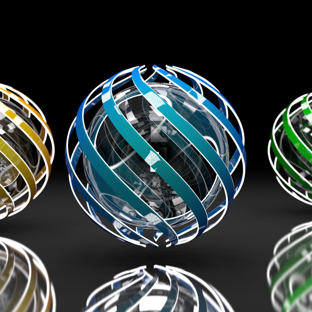 Три прозрачных сферы