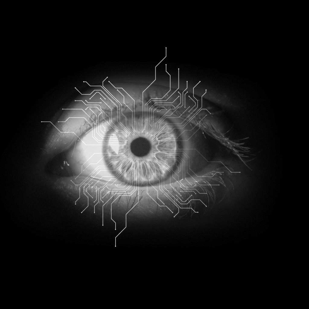 Глаз на черном фоне