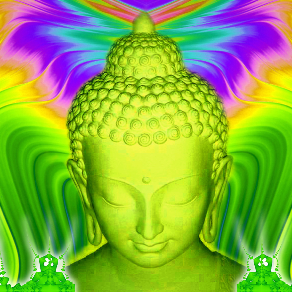 А green Buddha