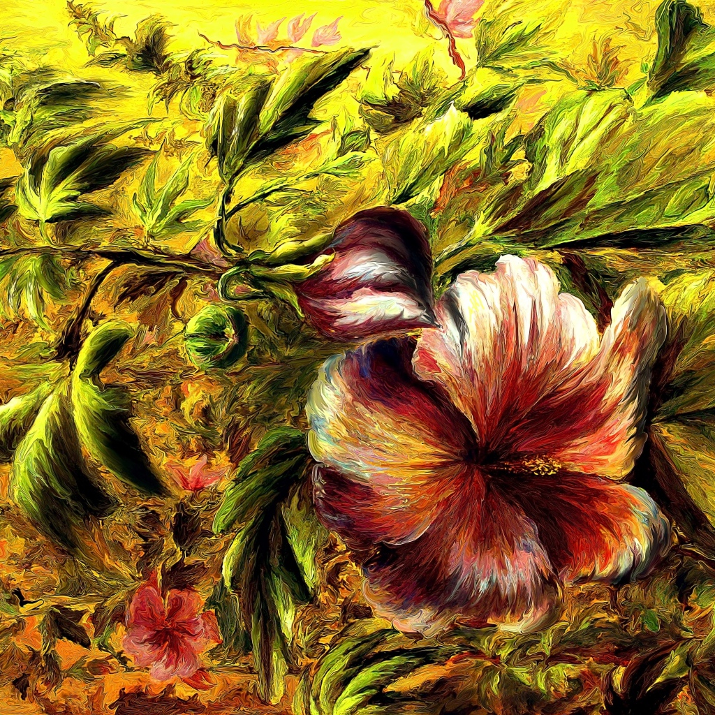 Картина с цветком