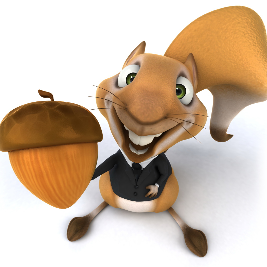 Белка с орехом