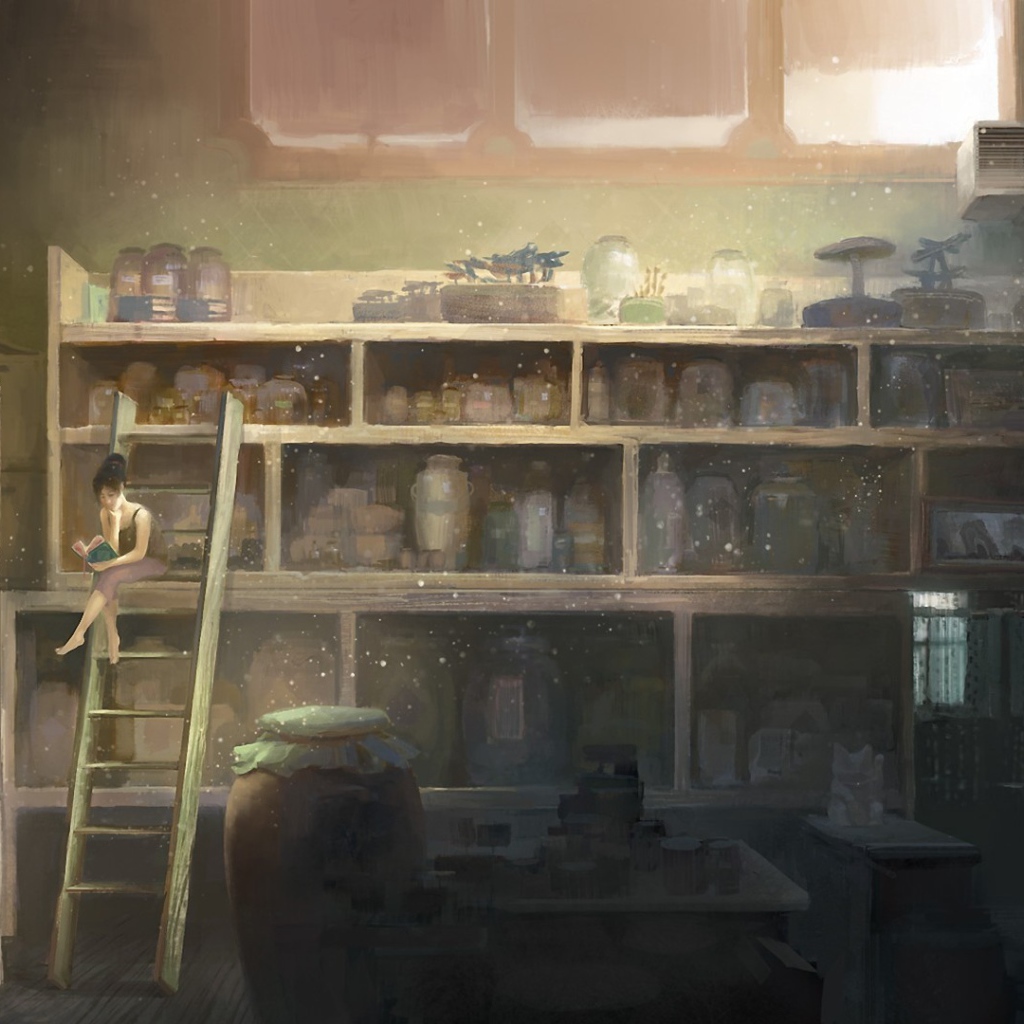 Девушка читает книгу