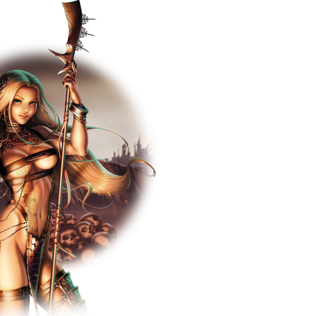 Девушка с посохом