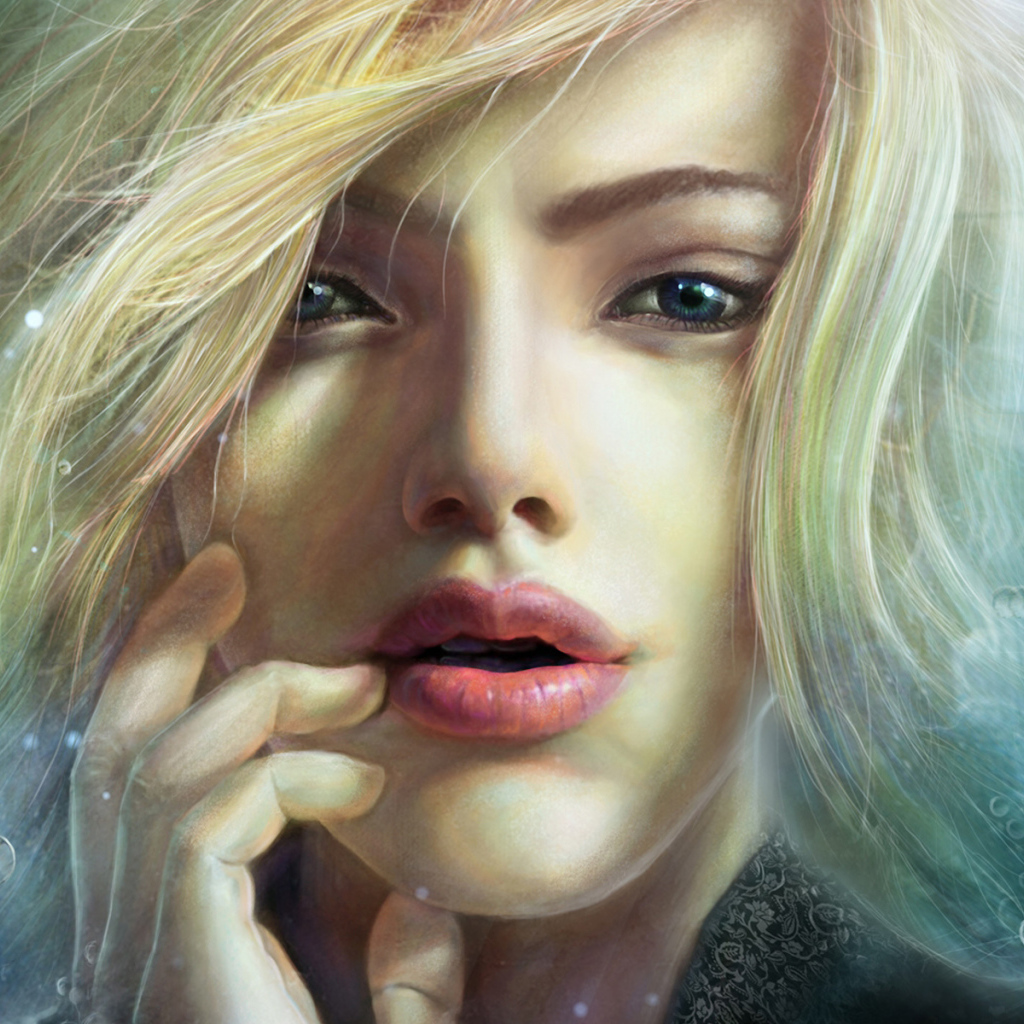 Портрет девушки с воздушными волосами