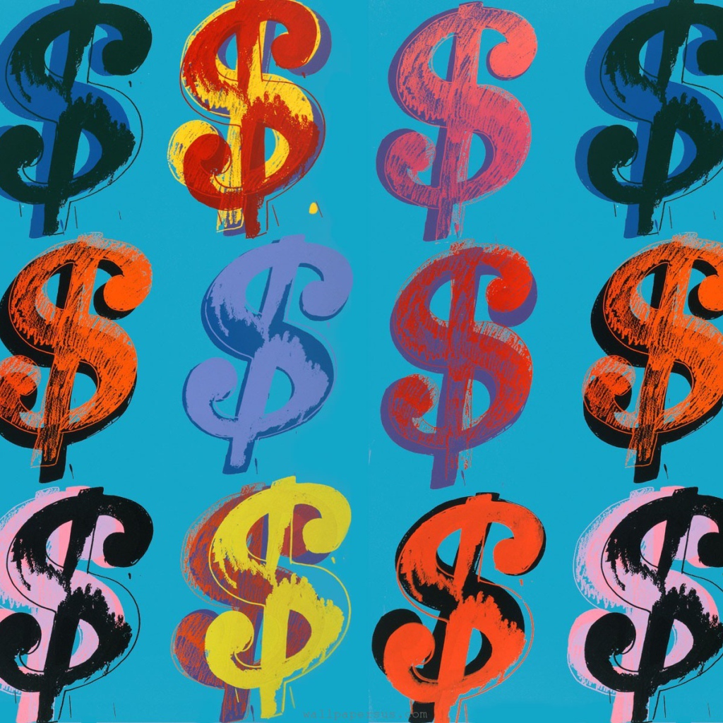 Знаменитая картина Энди Уорхола Доллары