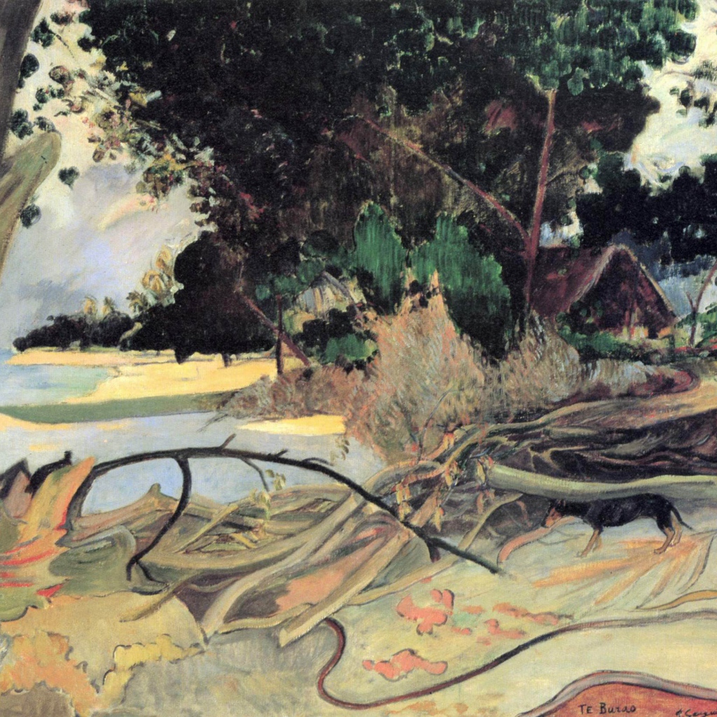 Картина Сезанна - ветвистое дерево