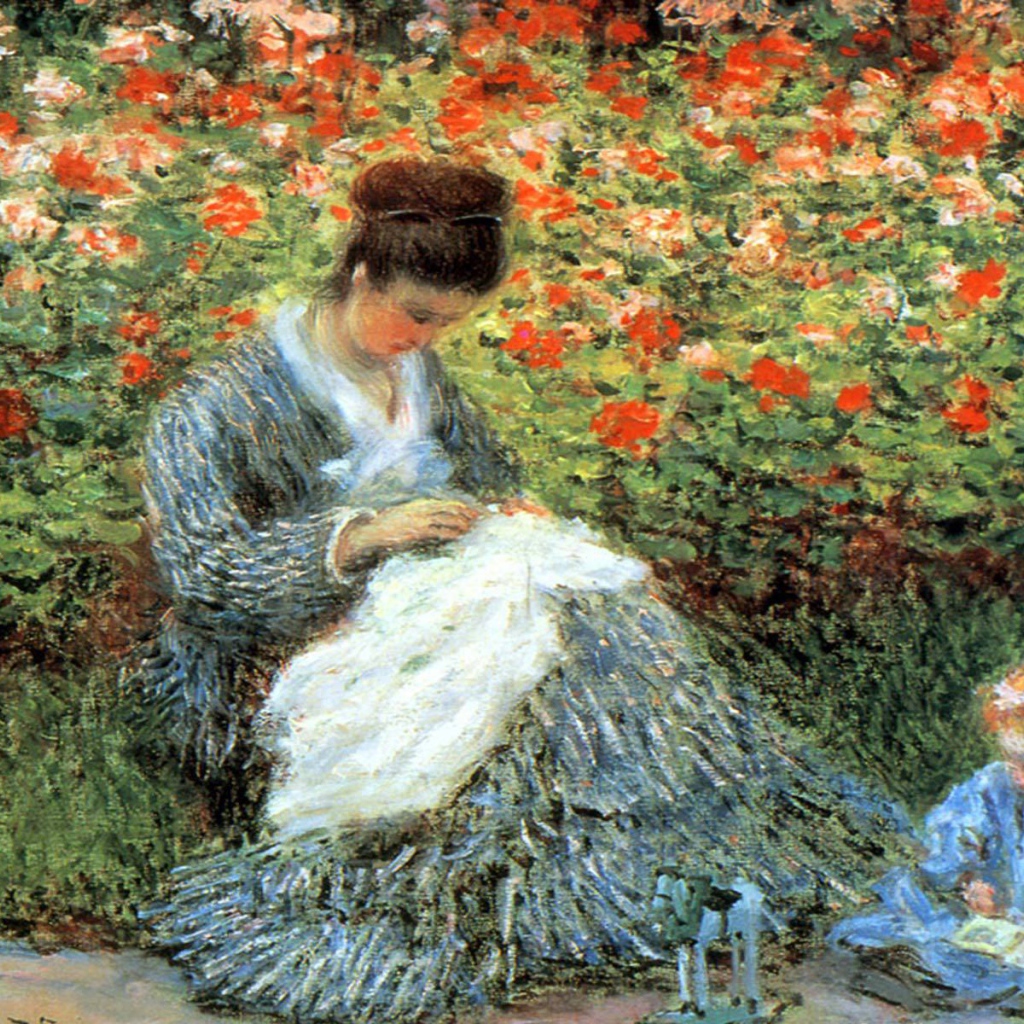 Картина Клода Моне - Женщина с ребенком