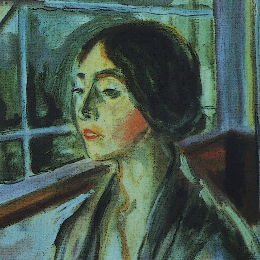 Картина Эдварда Мунка - Одинокая женщина