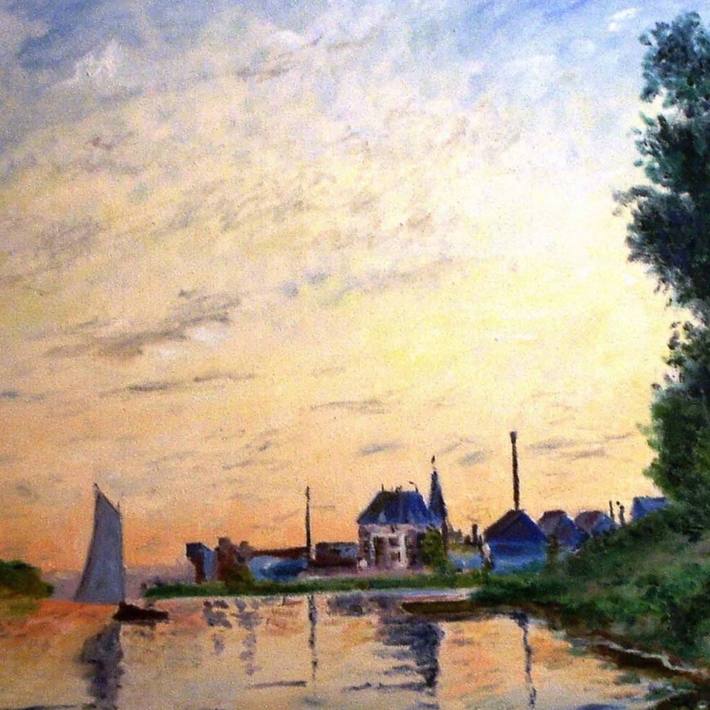 Картина Моне - маленький дом