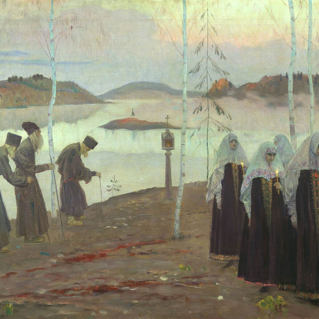 Картина Никаса Сафронова - Похороны