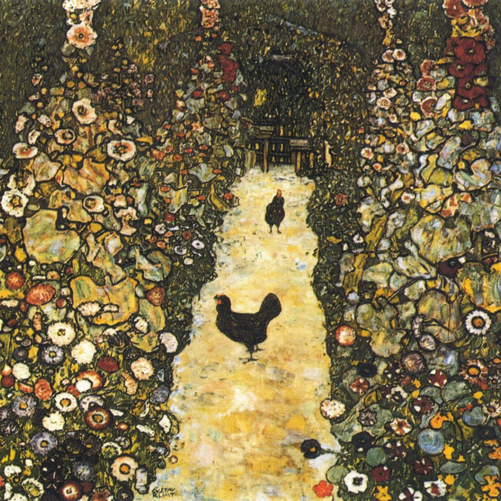 Картина Густава Климта - Путь с цыплятами