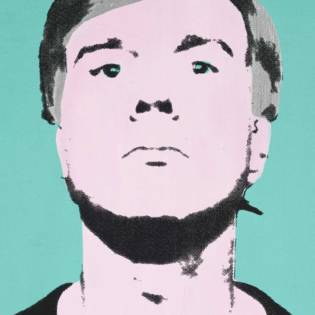 Картина Энди Уорхола молодого человека
