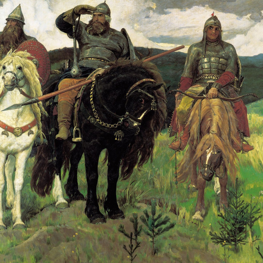 Картина Васнецова Три богатиря