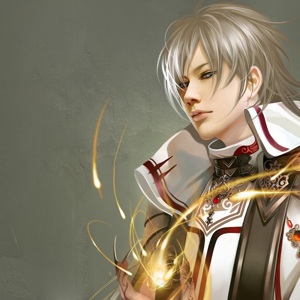 Парень на сером фоне