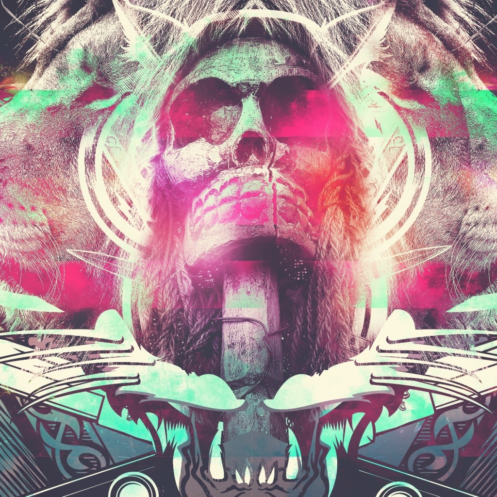 Львы и череп