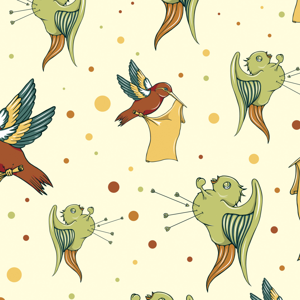 Рисованные птицы