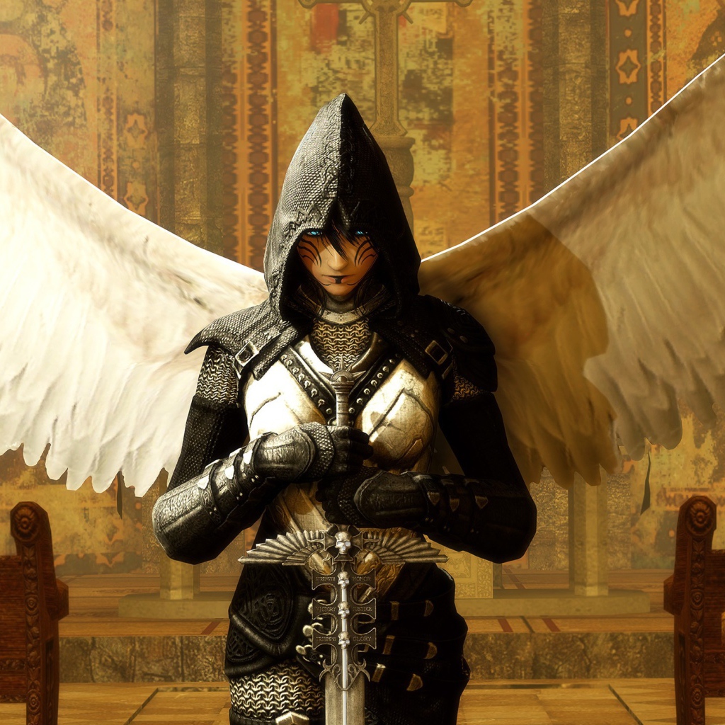 Ангел в доспехах с мечом