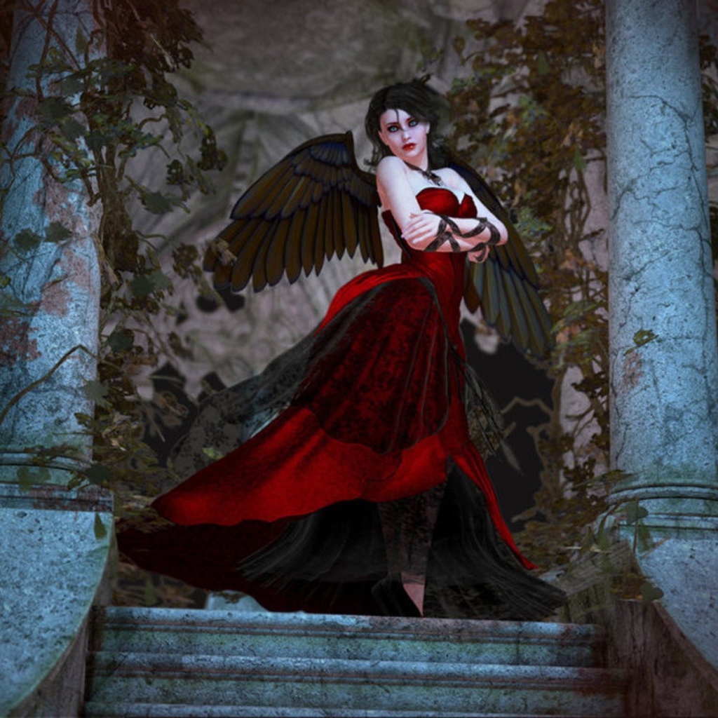 Ангел в красном платье