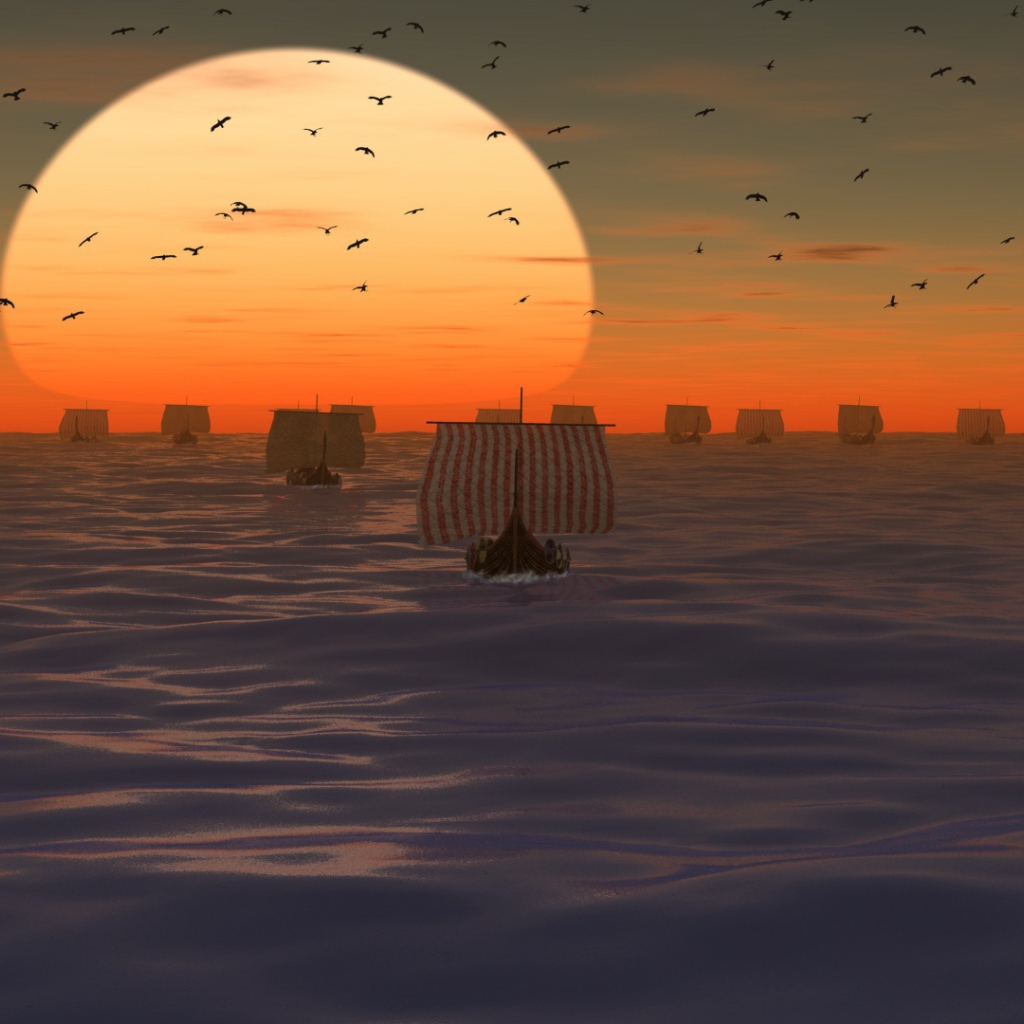 Армада кораблей викингов