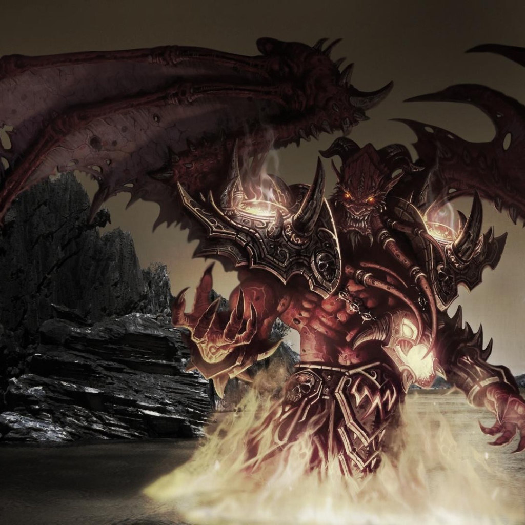 Демон монстр с крыльями