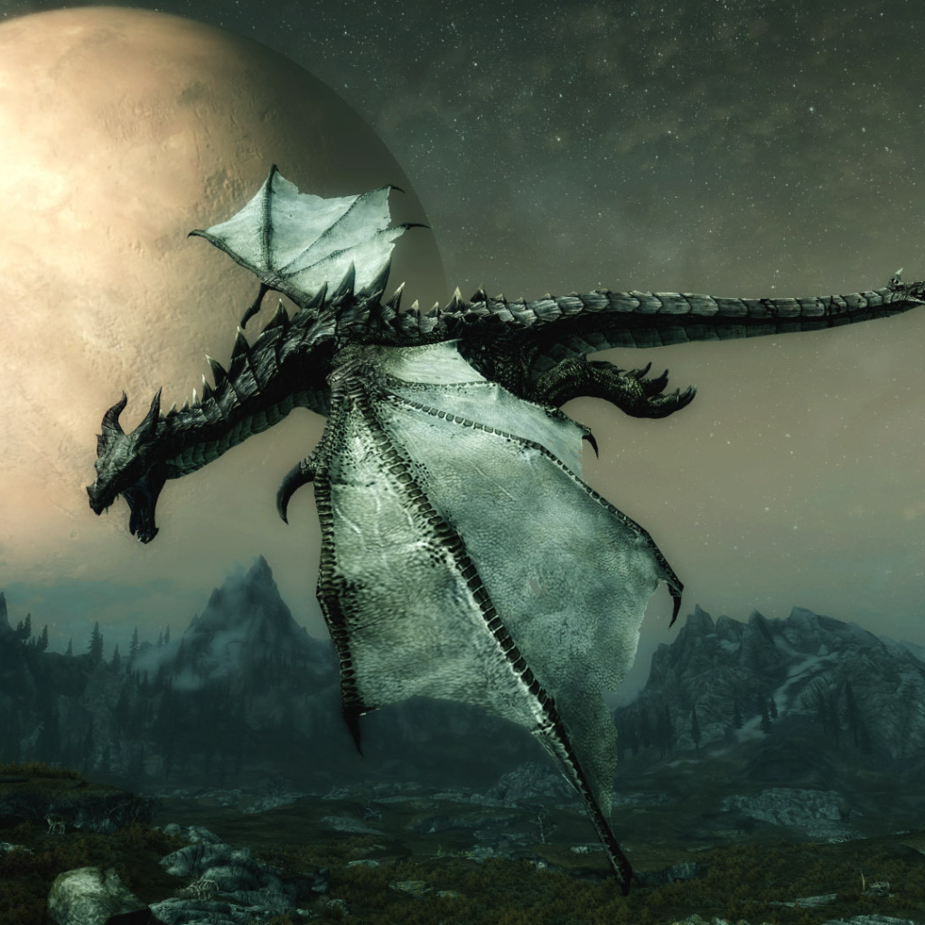 Дракон летит над землей